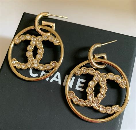 chanel double hoop earrings|chanel earrings price euro.